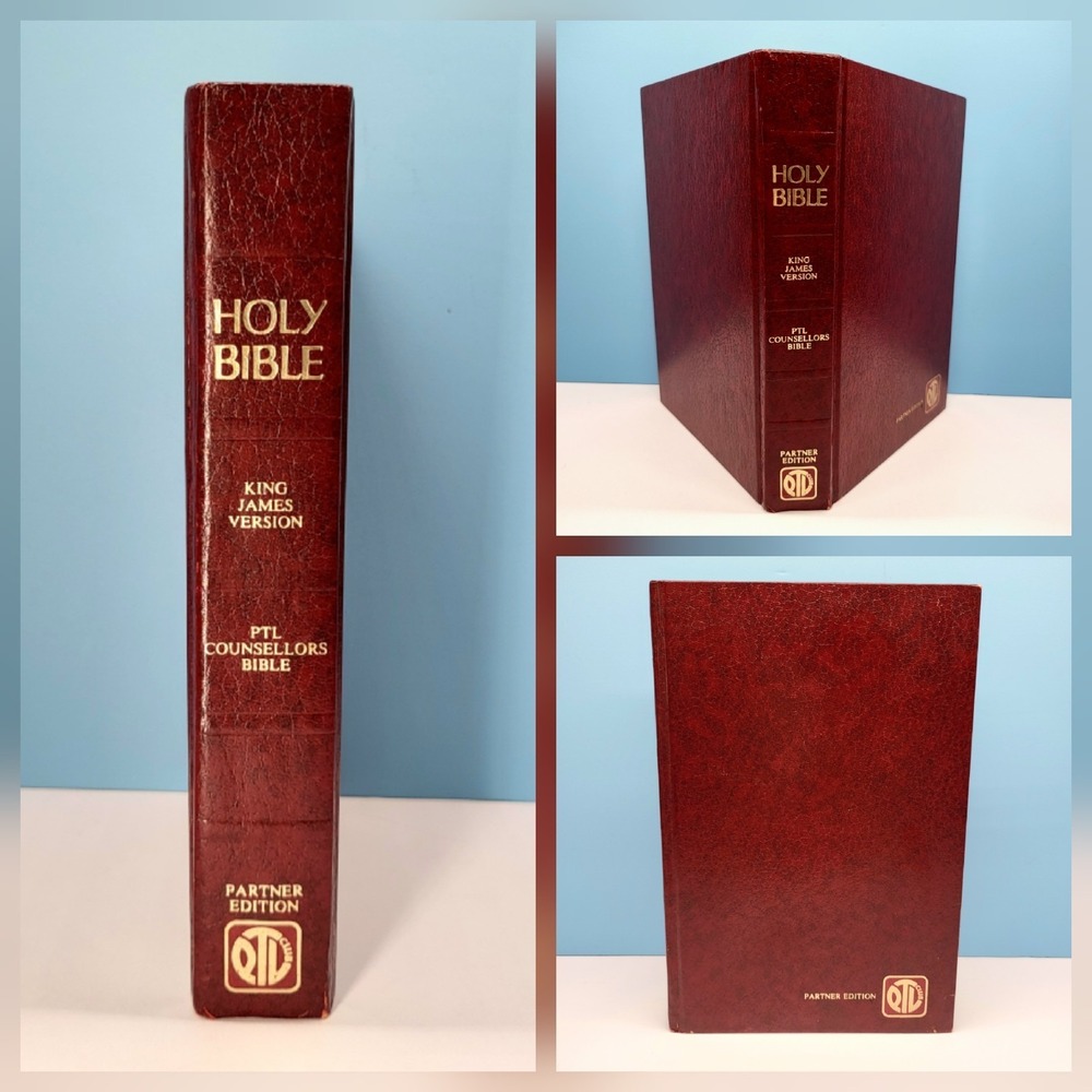 Open Bible PTL Counsellors Bible 1975 Red Letter Hardcover KJV Very Good